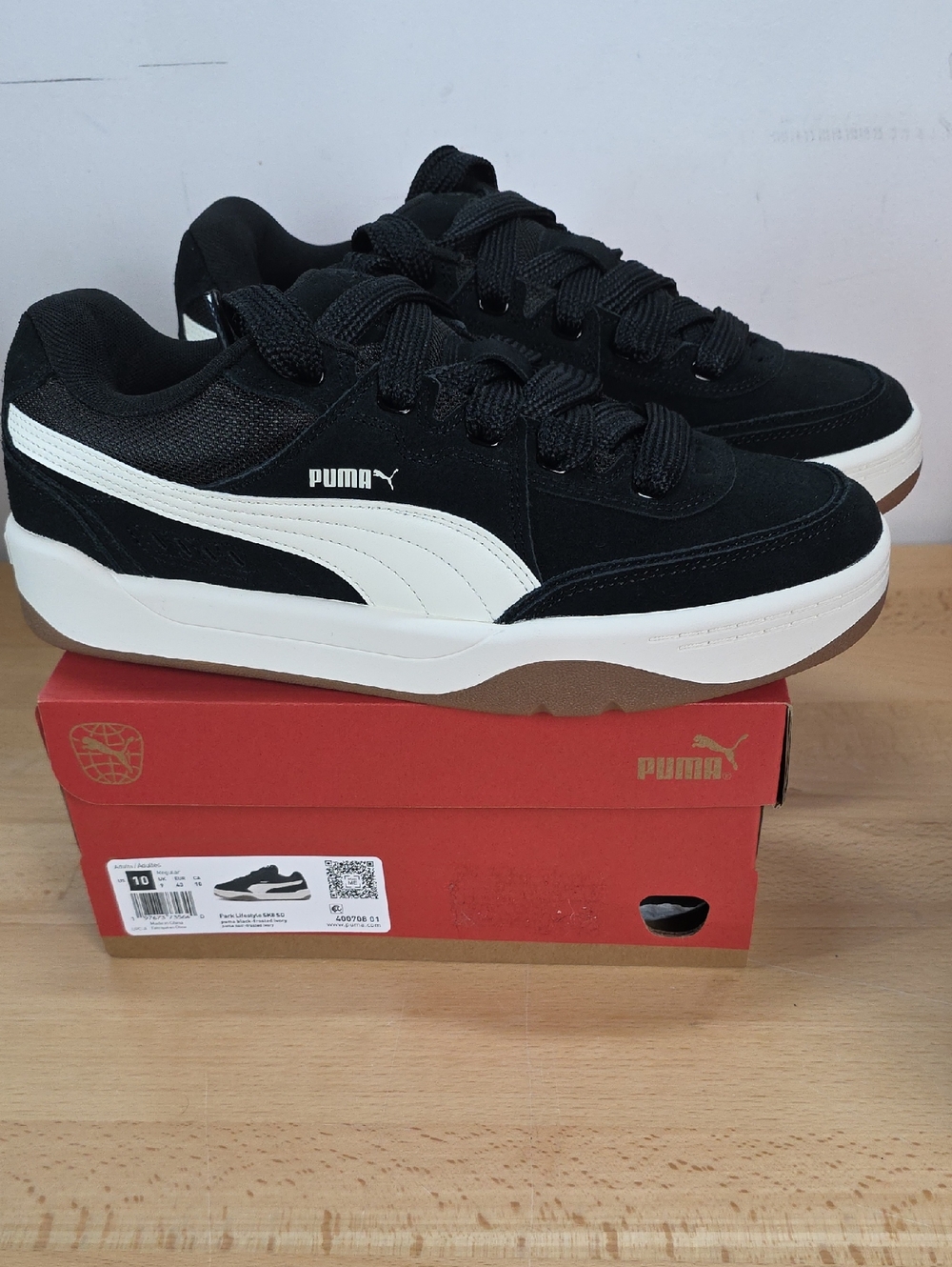 Puma Park Lifestyle SK8 SD Black with Frosted Ivory Accents